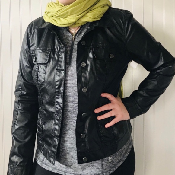 Route 66 Jackets & Blazers - Route 66  Black Shiny Jacket - Cool Look!